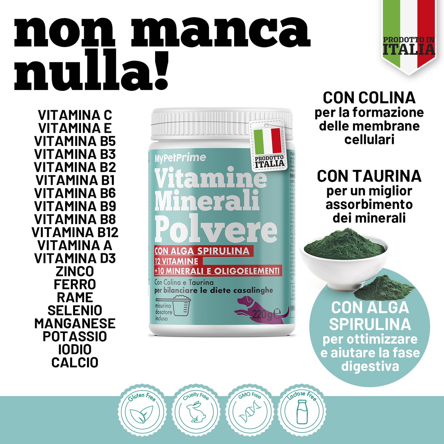 Multivitaminico e minerali in polvere